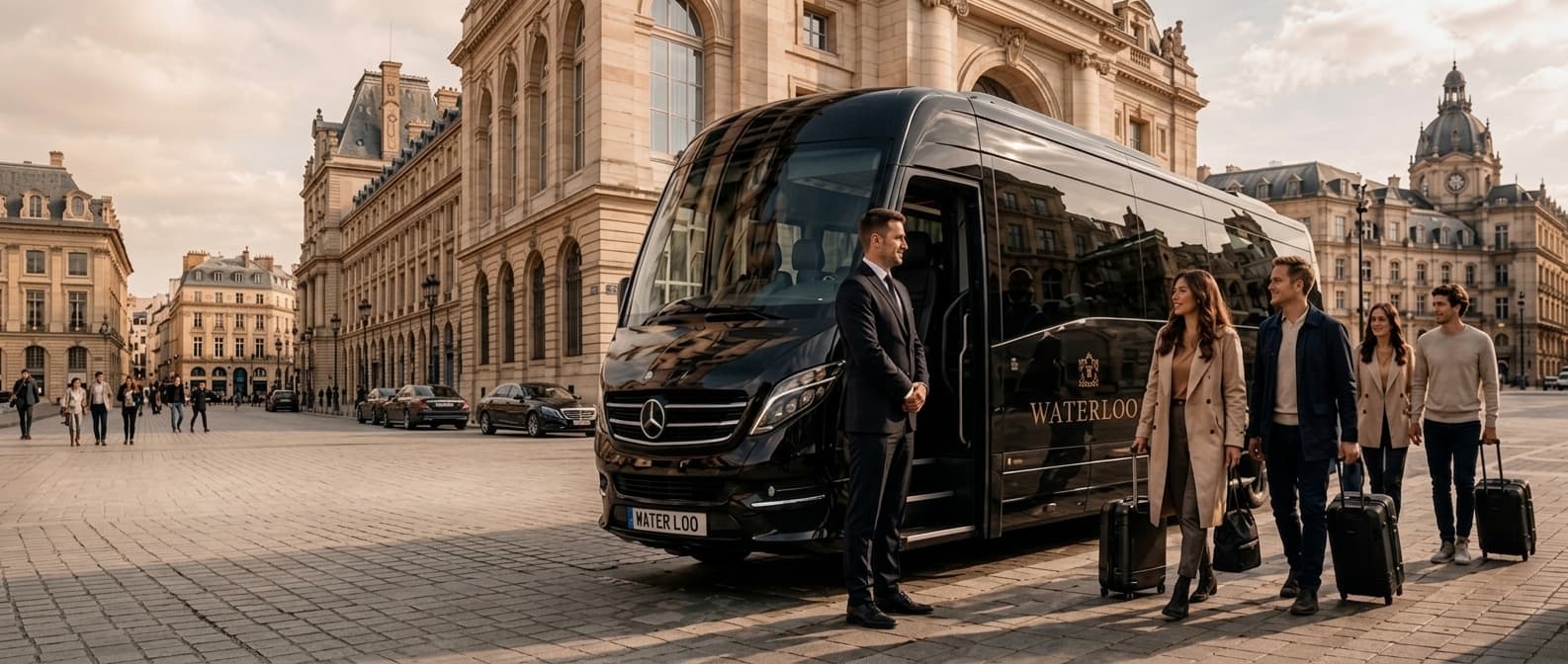 Luxury Mercedes Executive Minibus Chauffeur Service in Europe